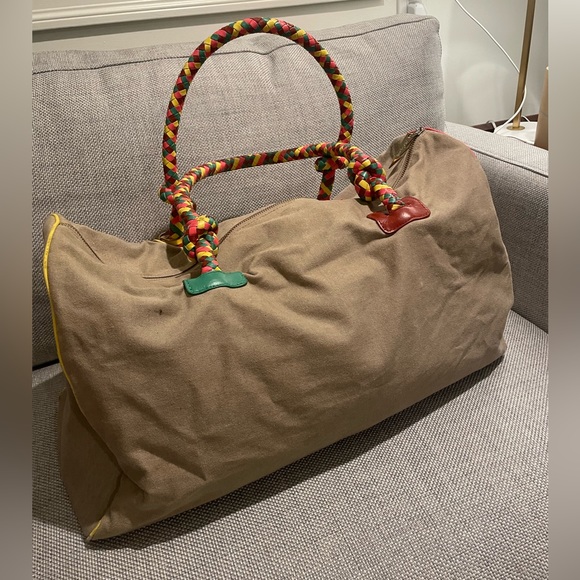 Betsey Johnson Horseshoe Canvas LG Bag - Picture 4 of 14